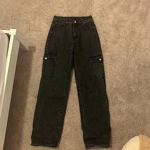 SHEIN Flap Pocket Cargo Baggy Jeans